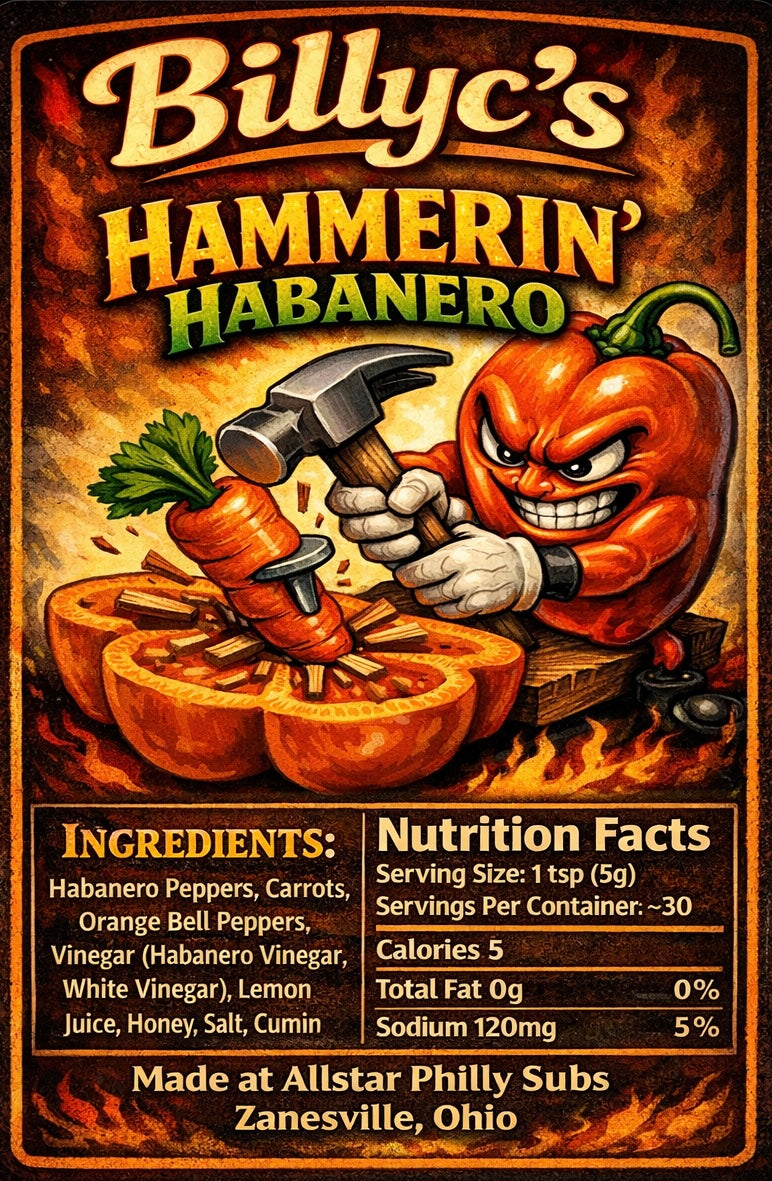 Hammerin' Habanero Hot Sauce 6pk